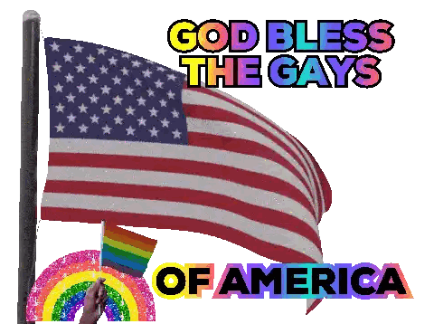 American Flag God Bless Gays