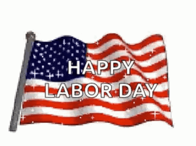 American Flag Good Morning Happy Labor Day GIF