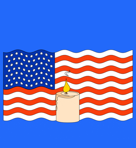 American Flag Lest We Forget GIF
