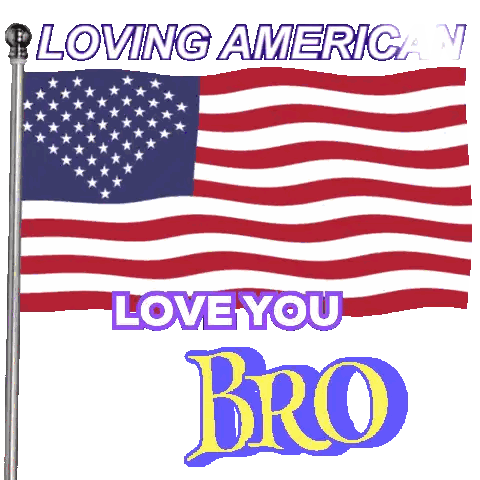 American Flag Loving American Love You Bro