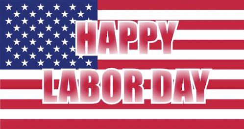 American Flag Saying Happy Labor Day