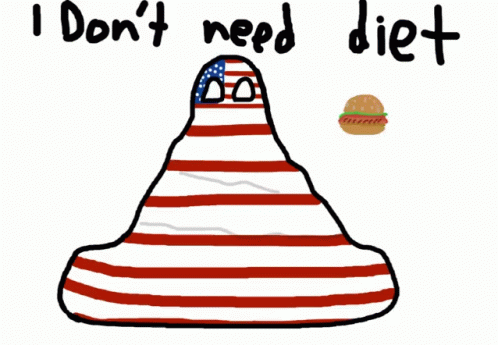 American Flag Saying I Don't Need Diet
