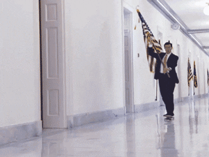 American Flag Skateboard Stephen Colbert GIF