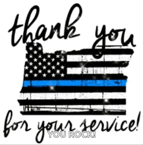 American Flag Thank You For Your Service GIF