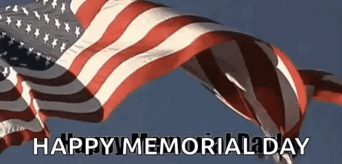 American Flag Waving Happy Memorial Day