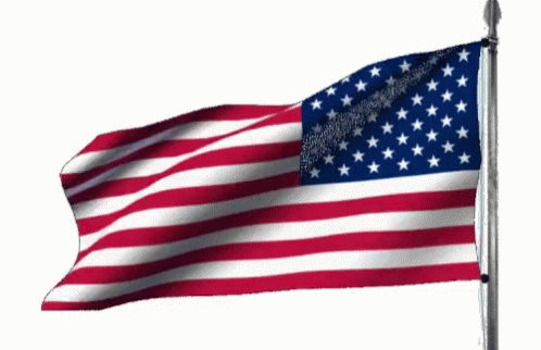 American Flag Waving in the Wind