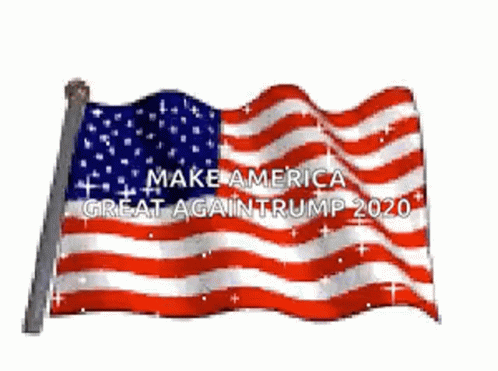 American Flag Waving Make America Great Again Trump 2020