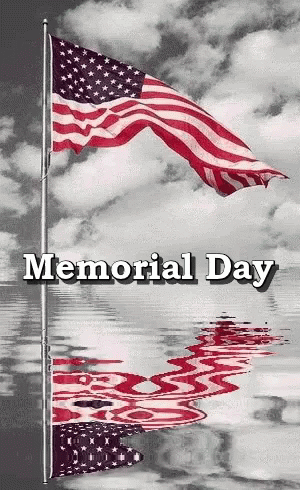 American Flag Waving Memorial Day GIF