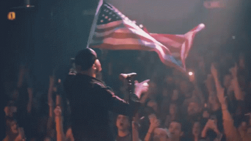 American Flag Waving Patriotism GIF