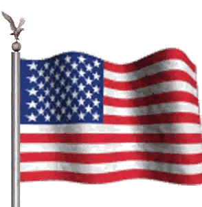 American Flag Waving with Eagle