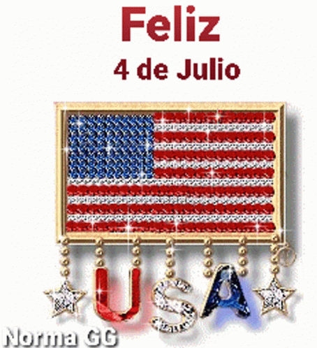 American Flag with Letters USA