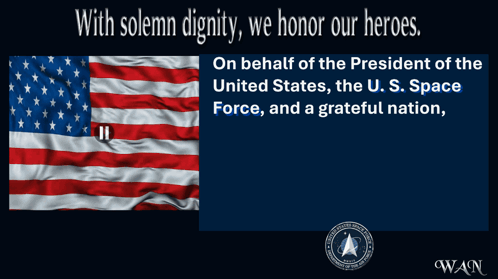 American Flag With Solemn Dignity We Honor Our Heroes