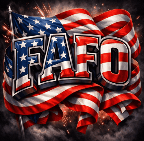 American Flag With Word Faro