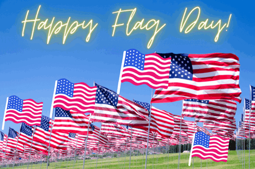 American Flags Happy Flag Day GIF