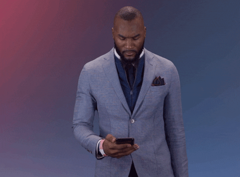 American Football Player Shaquille Leonard Text Message Surprised GIF