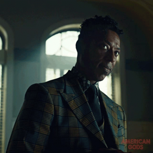 American Gods Mr Nancy Slow Laughing GIF