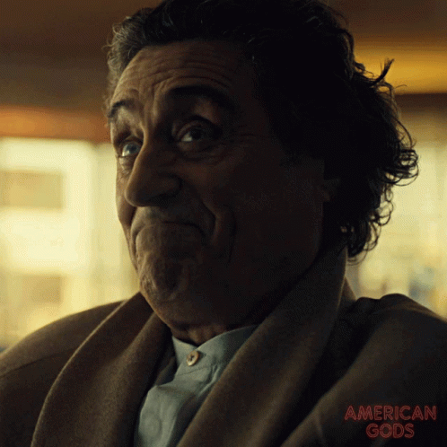 American Gods Mr Wednesday Nodding GIF