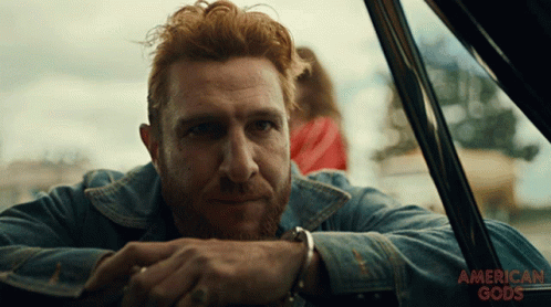 American Gods Shadow Moon Lean Car Window GIF