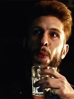 American Gods Shadow Moon Spitting GIF