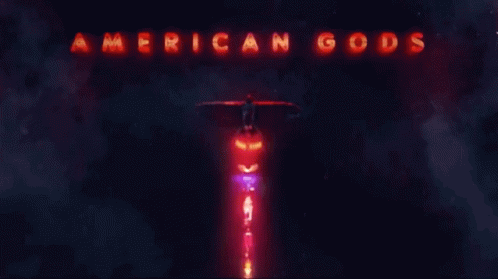American Gods Text Signage Lights On GIF