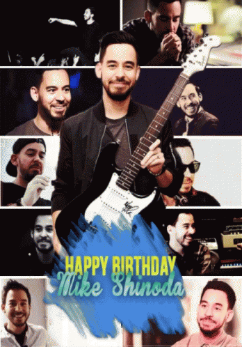 American Musician Mike Shinoda Happy Birthday Greeting GIF