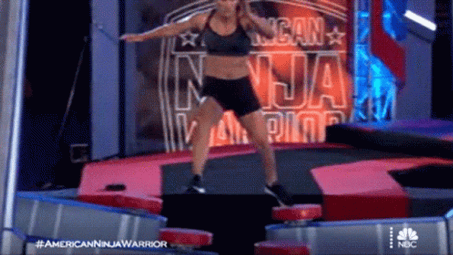 American Ninja Warrior Barely Made It GIF
