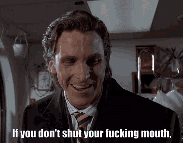American Psycho Patrick Bateman Angry GIF