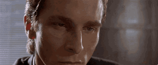 American Psycho Patrick Bateman Blank Look GIF