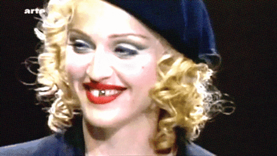 American Singer Madonna British Teeth GIF