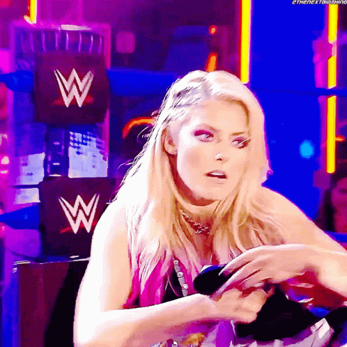 American Wrestler Alexa Bliss Pissed Hold Me Back GIF