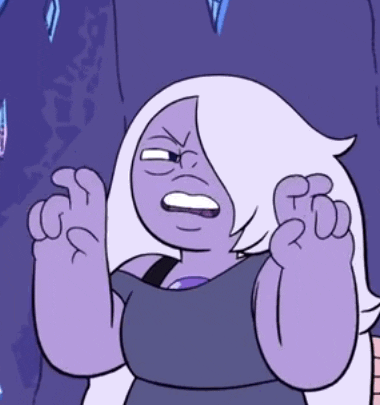 Amethyst's Fingers Making Gestures Because She Hates Hotdog GIF