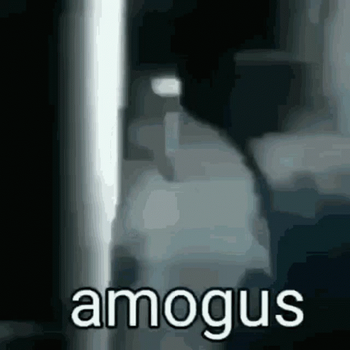 Among Us Amogus Dark Night Sneaking Meme GIF