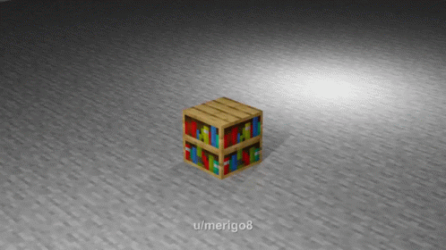 Among Us Bookshelf Minecraft Meme GIF