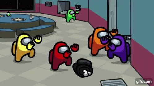Among Us Character Dancing Black Dead GIF