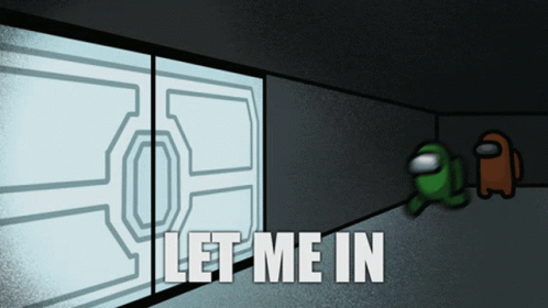 Among Us Character Green Let Me In GIF