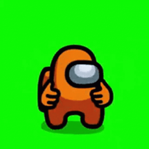 Among Us Character Orange Dancing GIF