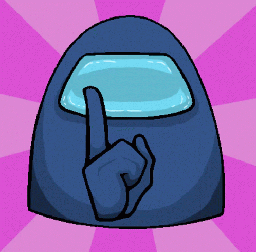 Among Us Character Shhh GIF