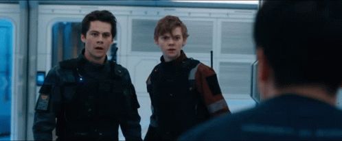 Among Us Characters Baz And Cray Standing In Room GIF