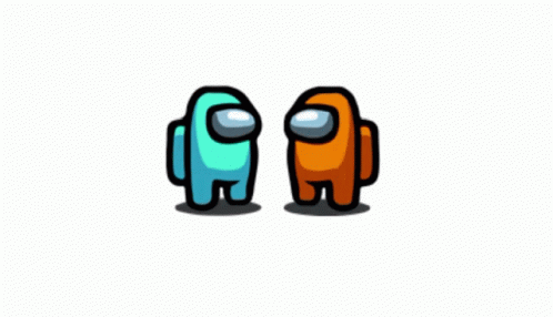 Among Us Cyan And Brown Try To Kill GIF
