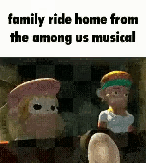 Among Us Family Ride Meme GIF
