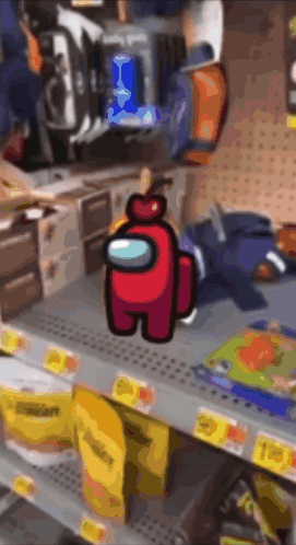 Among Us Flew In Walmart Funny GIF