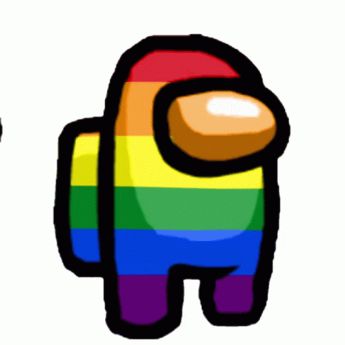 Among Us LGBT Colors GIF