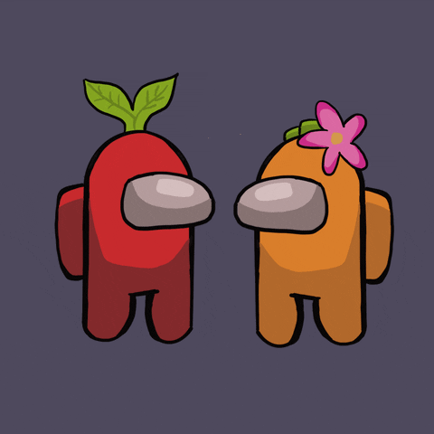 Among Us Love Struck Meme GIF