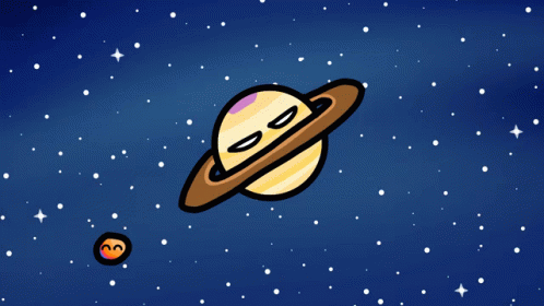 Among Us Style Saturn Animation GIF
