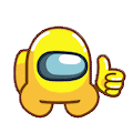 Among Us Thumbs Up Sticker GIF