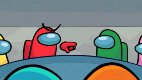 Among Us Video Game Pointing GIF