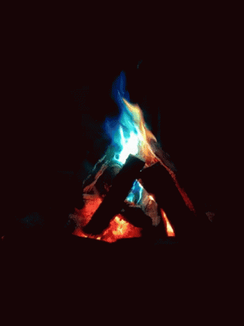 Amusing Colorful Campfire Night GIF