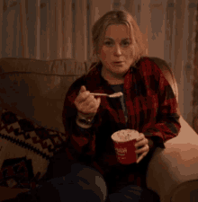 Amy Poehler Eating Ice Cream GIF