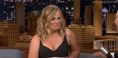 Amy Poehler Grimace Tongue Out Reaction GIF