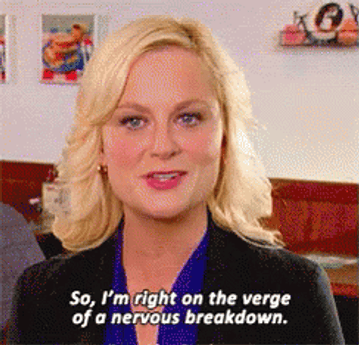 Amy Poehler Hyperventilating  GIF